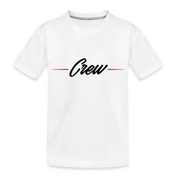 crew design - Kinder Premium Bio T-Shirt - Weiß - Vorne