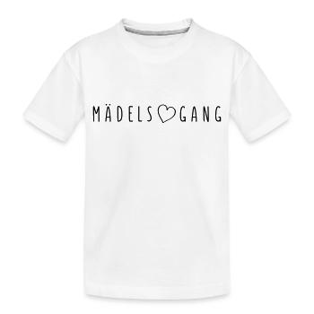 maedels gang herz design - Kinder Premium Bio T-Shirt - Weiß - Vorne