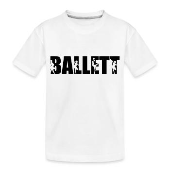(ballett) - Kinder Premium Bio T-Shirt - Weiß - Vorne