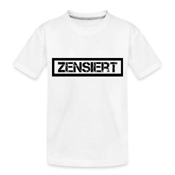 Zensiert Zensurbalken Design Schwarz Weiß - Kinder Premium Bio T-Shirt - Weiß - Vorne