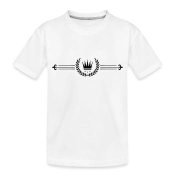 Krone Kranz - Kinder Premium Bio T-Shirt - Weiß - Vorne