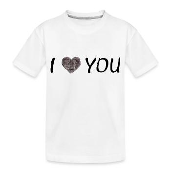 I Love You - Kinder Premium Bio T-Shirt - Weiß - Vorne