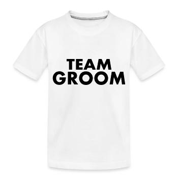 Team groom - Kids' Premium Organic T-Shirt - white - Front