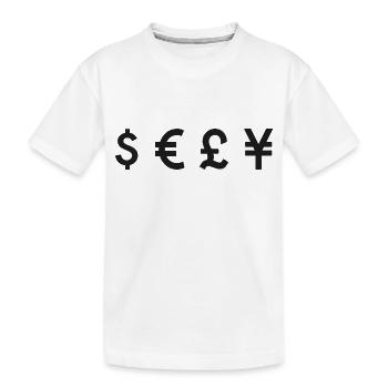 Currecies - Kinder Premium Bio T-Shirt - Weiß - Vorne