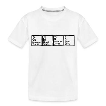 Genius Periodic Table Element - Kids' Premium Organic T-Shirt - white - Front