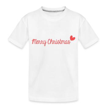 WEIHNACHTEN. FROHE WEIHNACHTEN. FROHE WEIHNACHTEN. NEUJAHR - Kinder Premium Bio T-Shirt - Weiß - Vorne