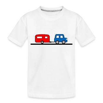 Auto - Kinder Premium Bio T-Shirt - Weiß - Vorne