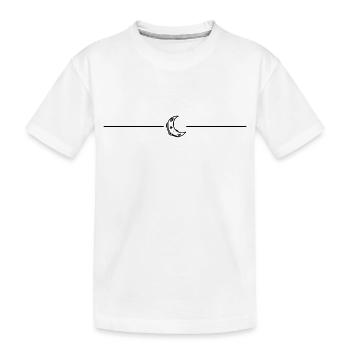 Moon Icon Line - Kids' Premium Organic T-Shirt - white - Front