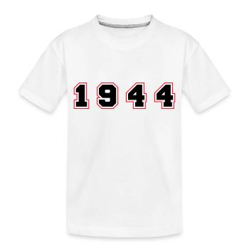 1944 Jahr Zahl - Kinder Premium Bio T-Shirt - Weiß - Vorne