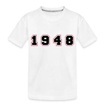 Numéro de l’année 1948 - T-shirt bio Premium Enfant - blanc - Devant