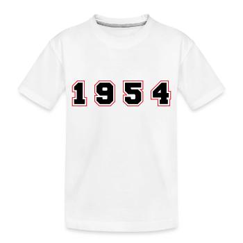 1954 Year Number - Kids' Premium Organic T-Shirt - white - Front