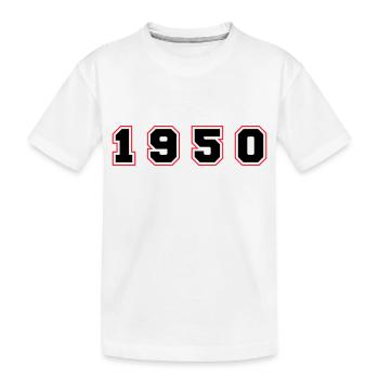 Numéro de l’année 1950 - T-shirt bio Premium Enfant - blanc - Devant