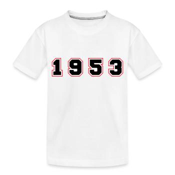 1953 Jahr Zahl - Kinder Premium Bio T-Shirt - Weiß - Vorne