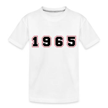 1965 Year Number - Kids' Premium Organic T-Shirt - white - Front