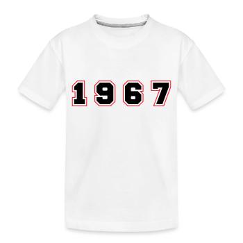 1967 Jahr Zahl - Kinder Premium Bio T-Shirt - Weiß - Vorne