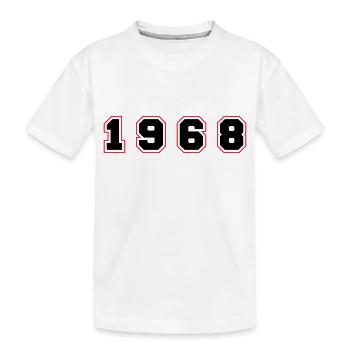 1968 Jahr Zahl - Kinder Premium Bio T-Shirt - Weiß - Vorne