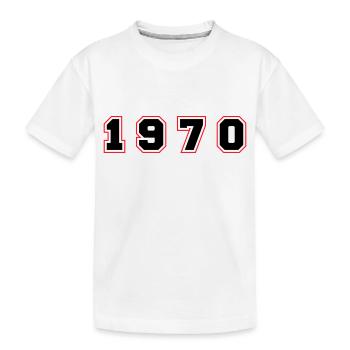 Numéro de l’année 1970 - T-shirt bio Premium Enfant - blanc - Devant