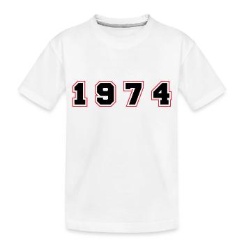 1974 Year Number - Kids' Premium Organic T-Shirt - white - Front