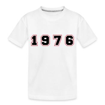 1976 Year Number - Kids' Premium Organic T-Shirt - white - Front