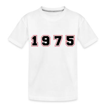 1975 Jahr Zahl - Kinder Premium Bio T-Shirt - Weiß - Vorne