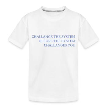 DÉFI - T-shirt bio Premium Enfant - blanc - Devant