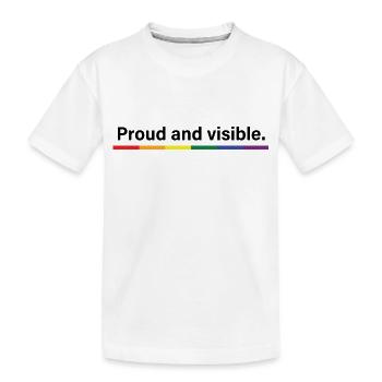 Fier et visible - T-shirt bio Premium Enfant - blanc - Devant