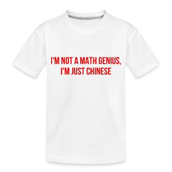 Je suis bon en maths, je suis juste chinois - T-shirt bio Premium Enfant - blanc - Devant