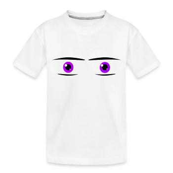 Pair of Purple Eyes - Kids' Premium Organic T-Shirt - white - Front