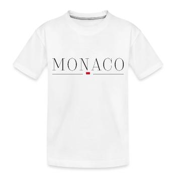 Monaco T-Shirt: Eleganz & Stil - Kinder Premium Bio T-Shirt - Weiß - Vorne
