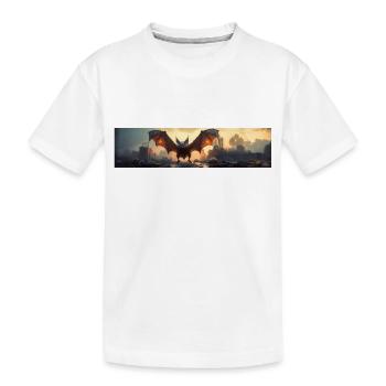 apocalypse world after mankind giant bat - Kids' Premium Organic T-Shirt - white - Front