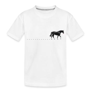 Horse Tracks Riding Horse Tracks Horses Rider - Kids' Premium Organic T-Shirt - white - Front