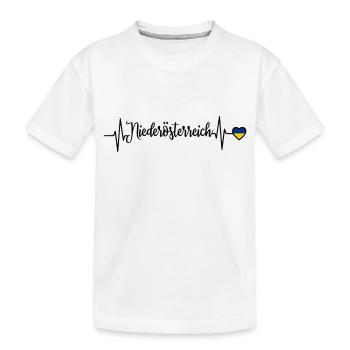 Ligne cardiaque de pouls en Basse-Autriche - T-shirt bio Premium Enfant - blanc - Devant