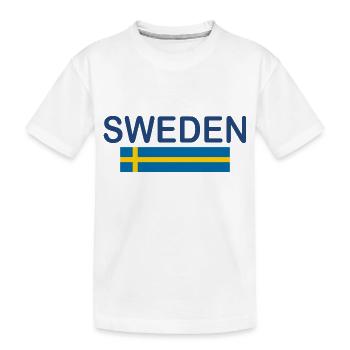 Schweden flagge - Kinder Premium Bio T-Shirt - Weiß - Vorne