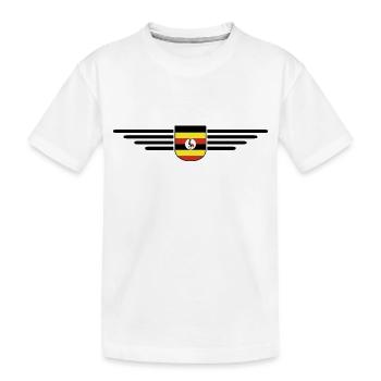 Uganda T-Shirt for Explorers - Kids' Premium Organic T-Shirt - white - Front