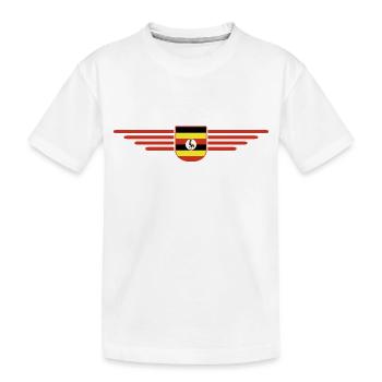 Uganda T-Shirt for Explorers - Kids' Premium Organic T-Shirt - white - Front