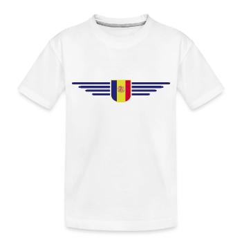Andorra Fans T-Shirt Design - Kinder Premium Bio T-Shirt - Weiß - Vorne
