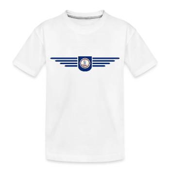 Virginia Fan Shirt – American Spirit - Kids' Premium Organic T-Shirt - white - Front