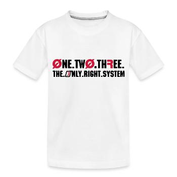 Right System - Kinder Premium Bio T-Shirt - Weiß - Vorne