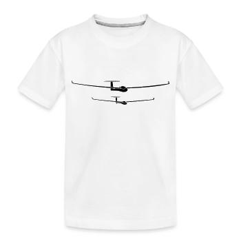 deux planeurs - T-shirt bio Premium Enfant - blanc - Devant