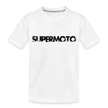 Supermoto Schriftzug - Kinder Premium Bio T-Shirt - Weiß - Vorne