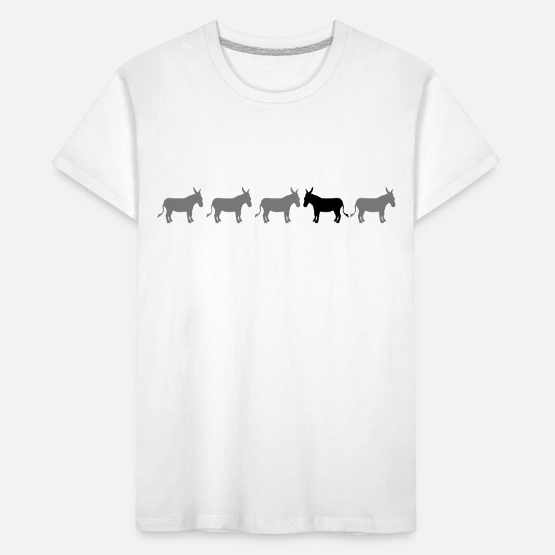 anders be different esel pferd pony klein packesel Kinder Premium Bio T-Shirt