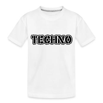 Techno__V009 - Kinder Premium Bio T-Shirt - Weiß - Vorne