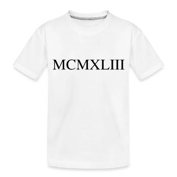 1943 - Kinder Premium Bio T-Shirt - Weiß - Vorne