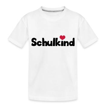 schulkind - Kinder Premium Bio T-Shirt - Weiß - Vorne