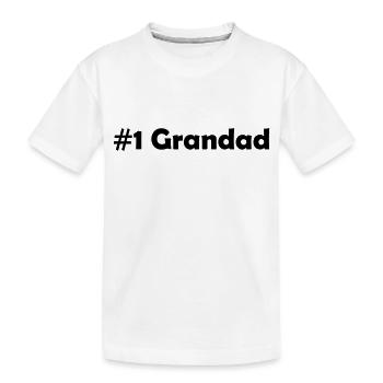 #1 grandad - Kids' Premium Organic T-Shirt - white - Front