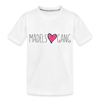 maedels herz gang liebe - Kinder Premium Bio T-Shirt - Weiß - Vorne