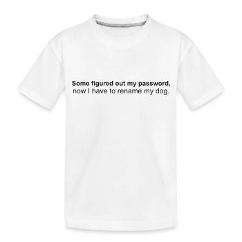 mot de passe chien - T-shirt bio Premium Enfant - blanc - Devant