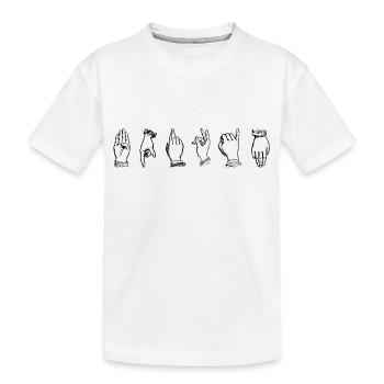 langue des signes LSF idée cadeau - T-shirt bio Premium Enfant - blanc - Devant