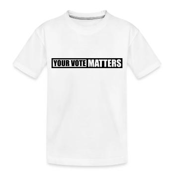 votre vote compte citation - T-shirt bio Premium Enfant - blanc - Devant