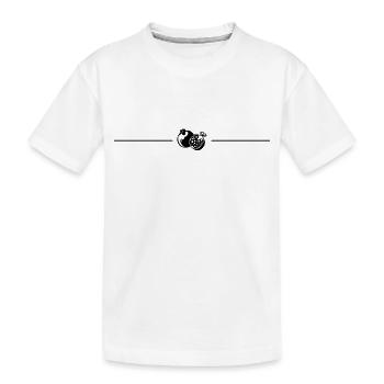 Pomegranate fruit line - Kids' Premium Organic T-Shirt - white - Front